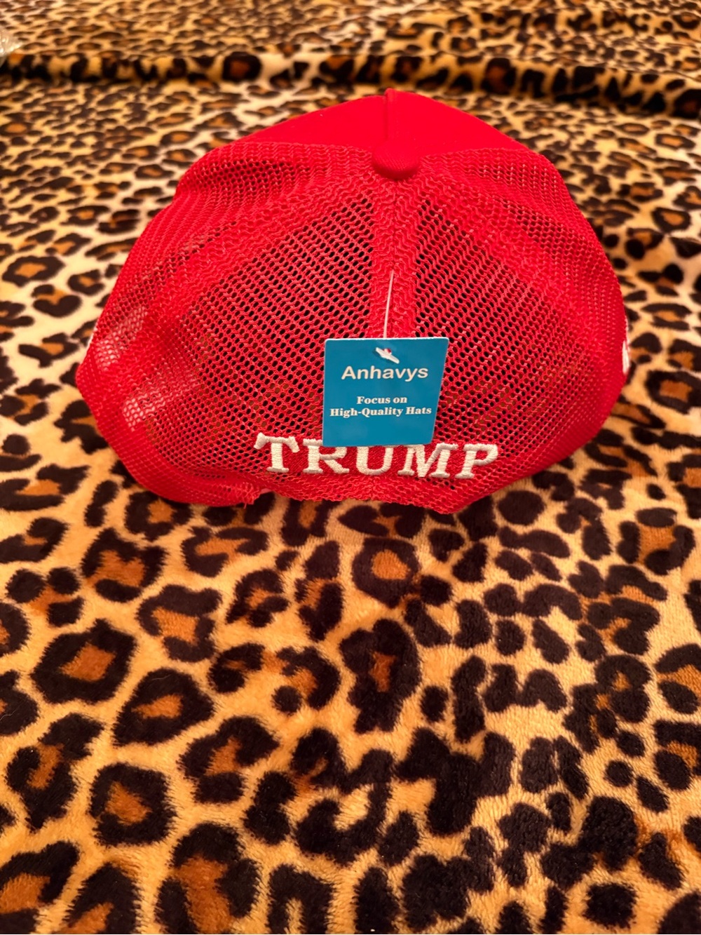Red Mesh Hat - Picture 2 of 6